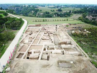 A scenic view of Qingyang Nanzuo Yizhi