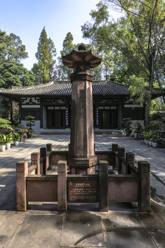A scenic view of Qinhuangdao Dafo Ding Zunsheng Dharani Sutra Pillar