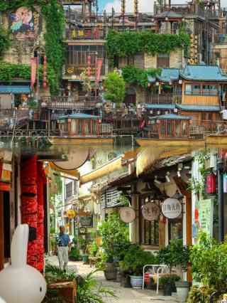 A scenic view of Qionghai Caijia Zhai