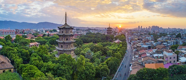 A scenic view of Quanzhou Kaiyuansi