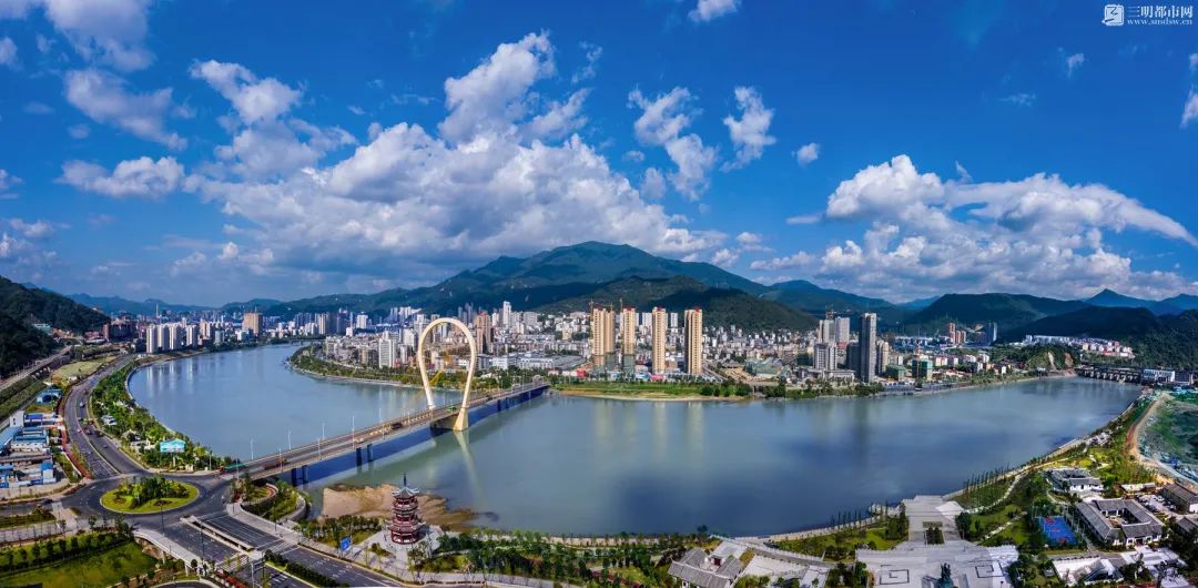 A scenic view of Sanming Yujingfang