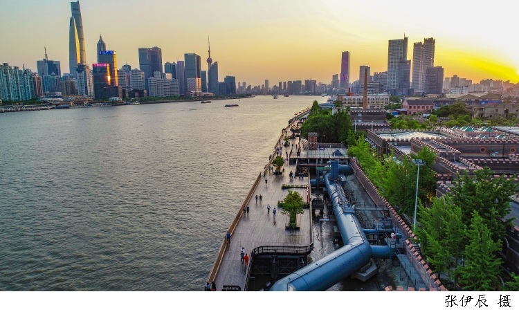 A scenic view of Shanghai Yangpu Yangshupu Shuichang