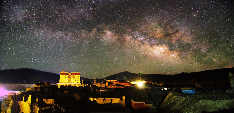 A scenic view of Shannan Lajiali Wanggong Yizhi