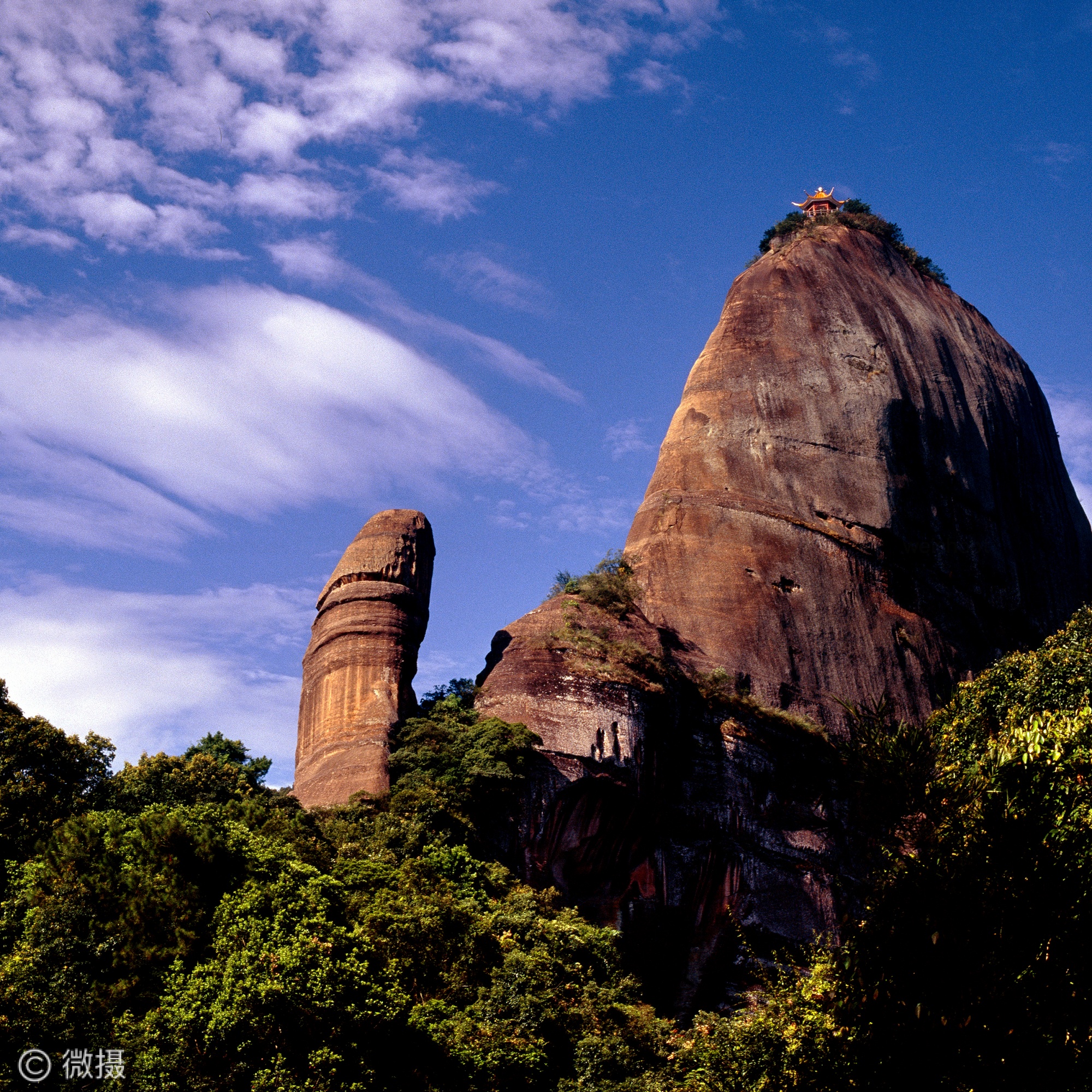 A scenic view of Shaoguan Danxiashan Moya Shike