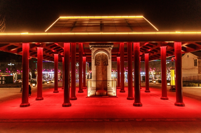 A scenic view of Shijiazhuang Daguan Shengzuo Stele