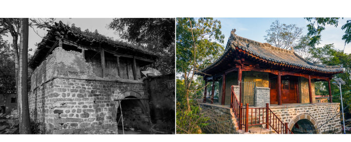 A scenic view of Shijiazhuang Fenglongshan Grottoes