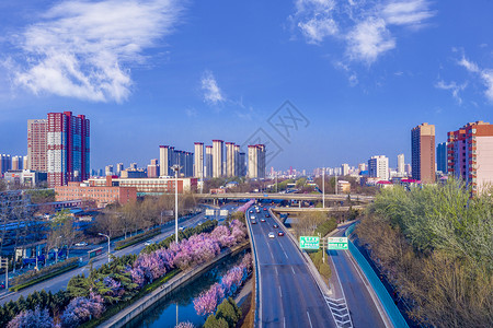 A scenic view of Shijiazhuang Yongtong Bridge