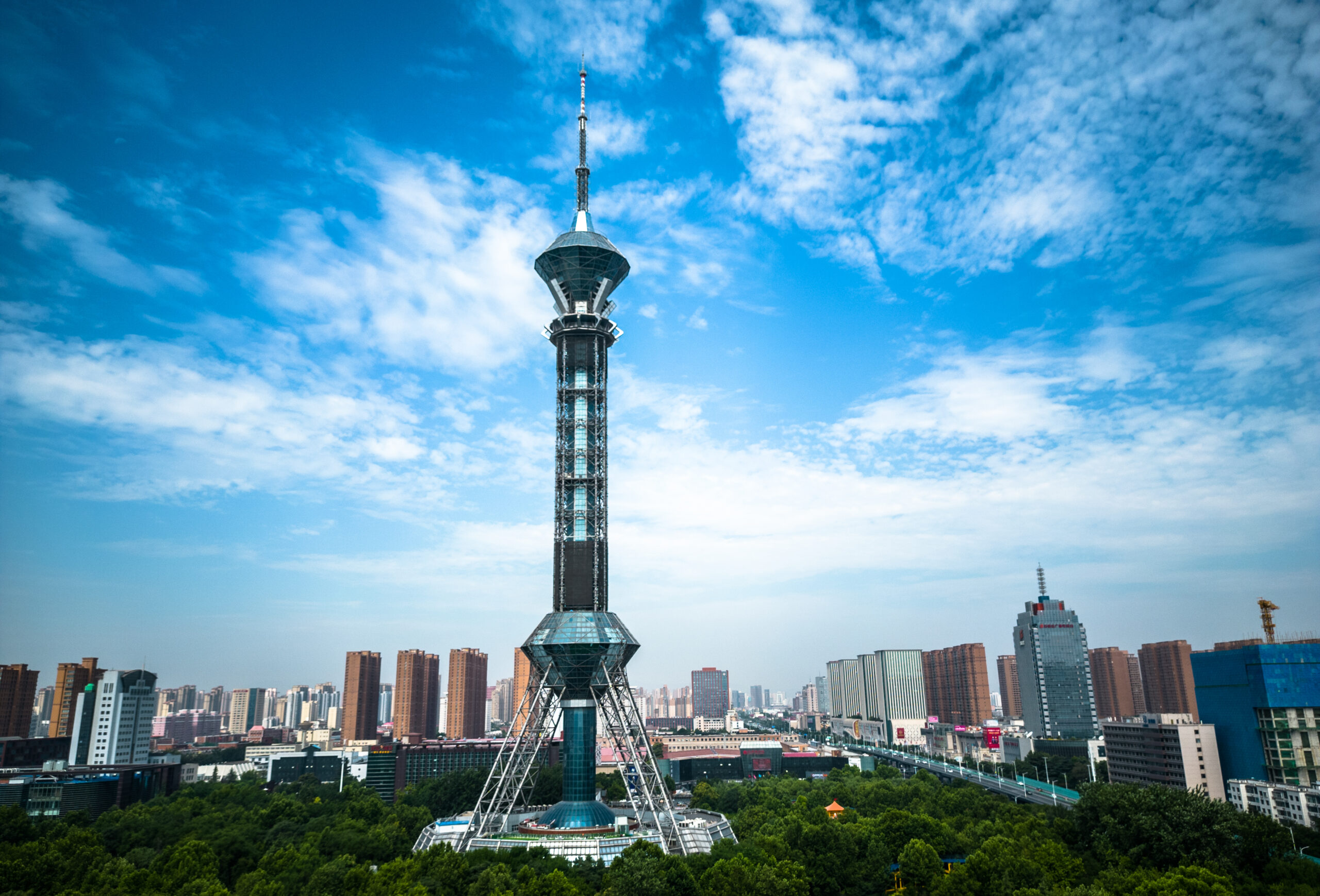 A scenic view of Shijiazhuang Youju Temple Pagoda
