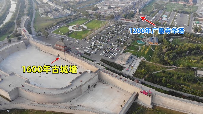 A scenic view of Shijiazhuang Zhengding City Wall