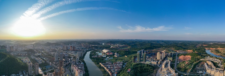A scenic view of Suining Pengji Jing