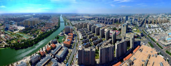 A scenic view of Suqian Sanzhuang Muqun