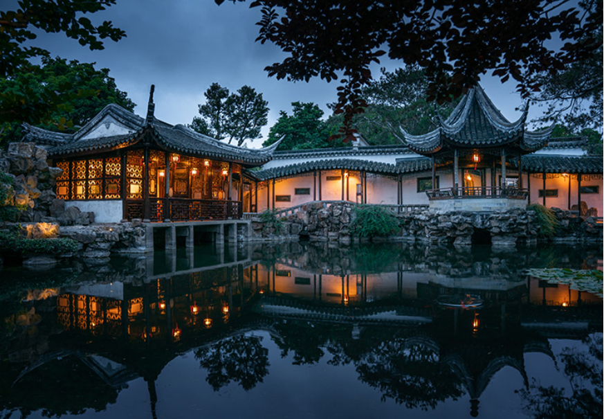 A scenic view of Suzhou Ouyuan