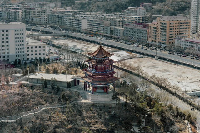 A scenic view of Taiyuan Gujiao Thousand Buddha Temple