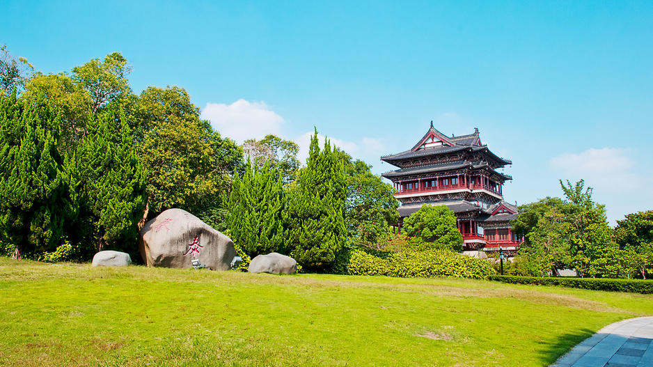 A scenic view of Taizhou Chenghuangmiao