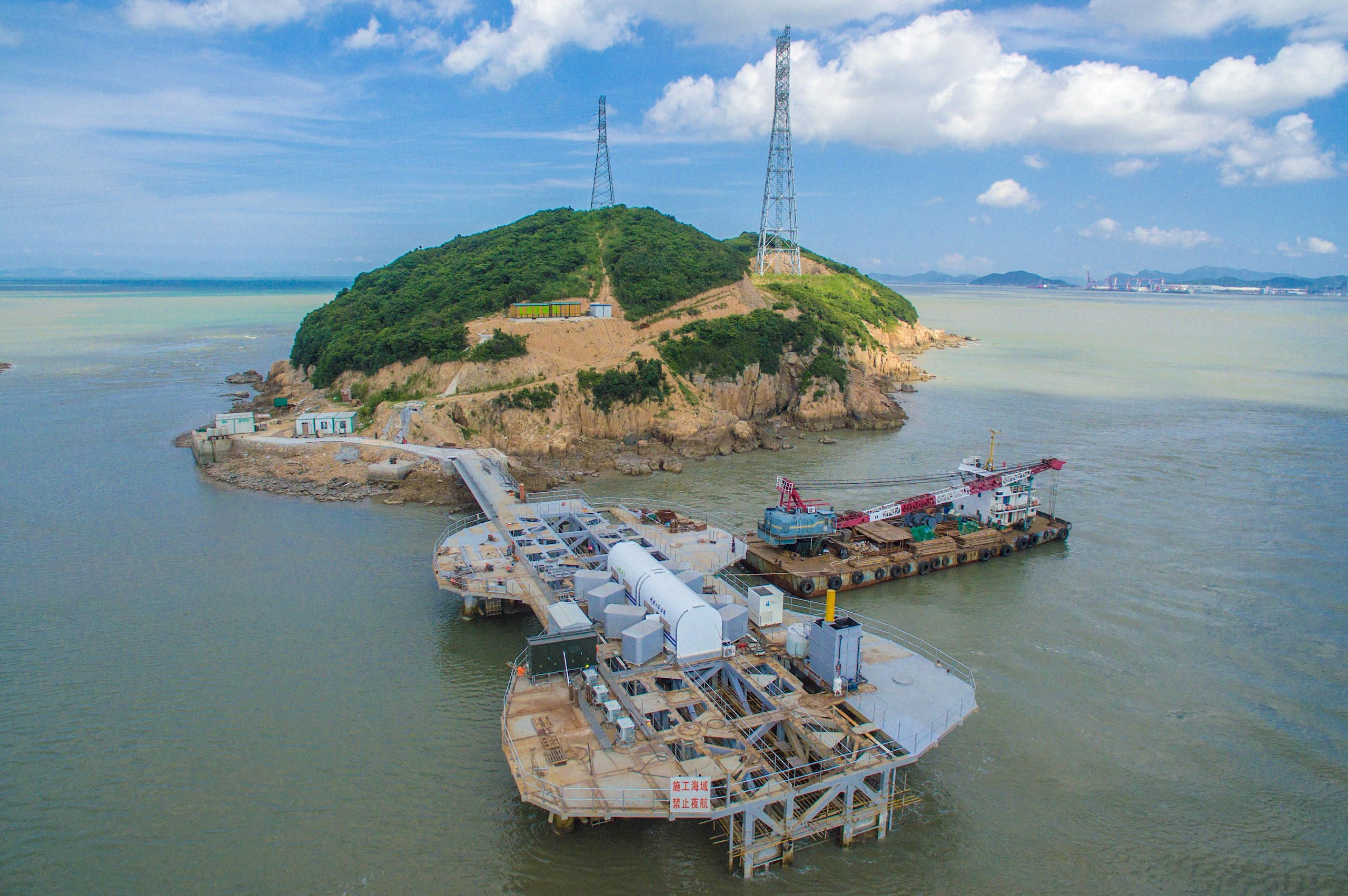 A scenic view of Taizhou Jiangxia Chaoxi Shiyan Dianzhan
