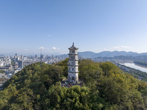 A scenic view of Taizhou Jinshantaqun