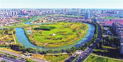 A scenic view of Tianjin Wuqing Dayunhe Shisicang Yizhi
