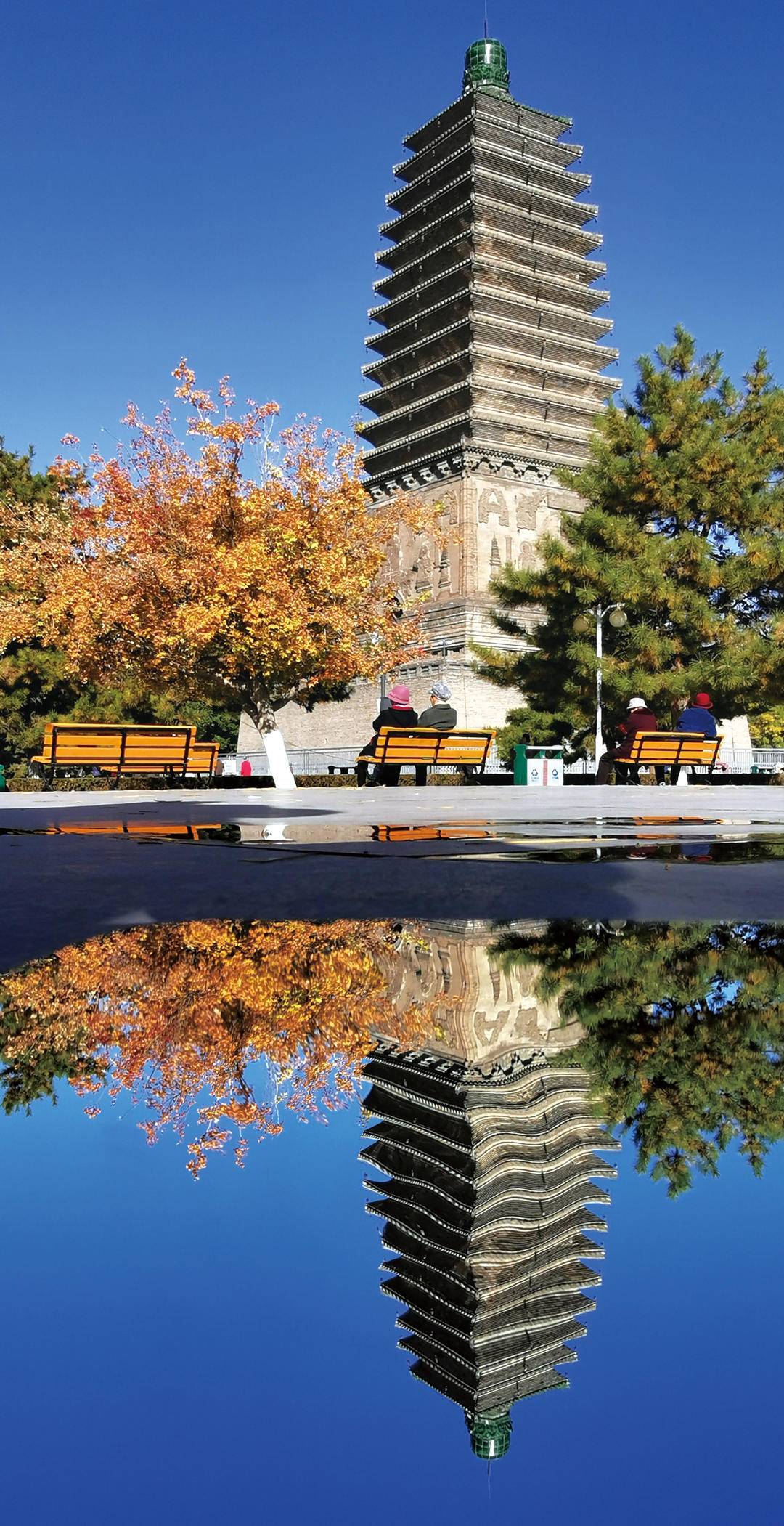 A scenic view of Tieling Kaiyuan Chongshousi Ta