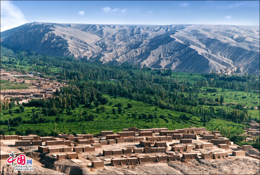 A scenic view of Turpan Liuzhong Gucheng Yizhi