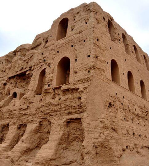 A scenic view of Turpan Taicangta Yizhi