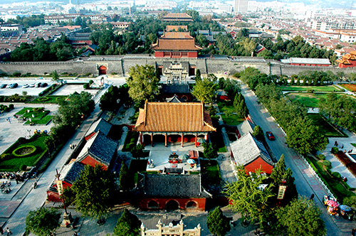 A scenic view of Weifang Dongzhenmiao Dadian Yizhi