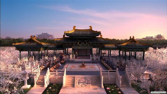 A scenic view of Weinan Daxiang Temple Pagoda