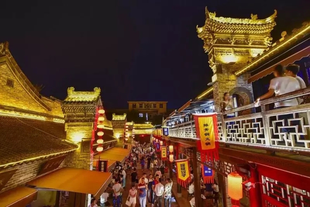 A scenic view of Weinan Hancheng Chenghuang Temple