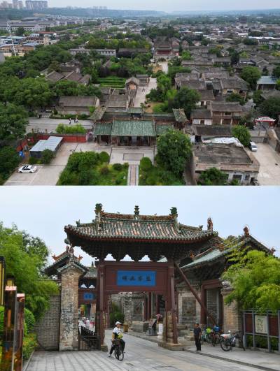 A scenic view of Weinan Hancheng Jiulang Temple