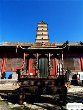 A scenic view of Weinan Huizhao Temple Pagoda