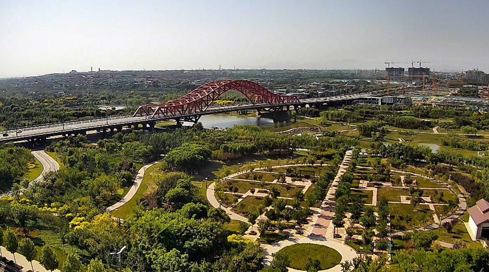 A scenic view of Weinan Qiaoshang Bridge