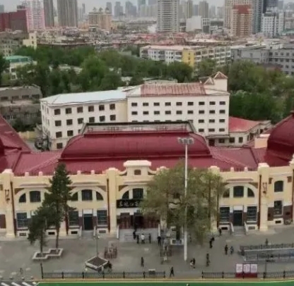 A scenic view of Weinan Qingan Temple Pagoda