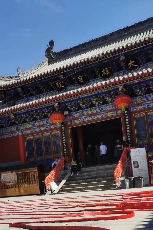 A scenic view of Weinan Qingshan Temple Main Hall