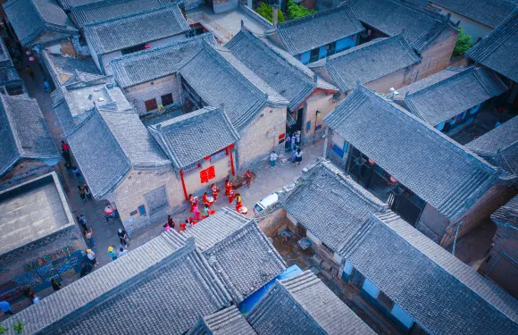 A scenic view of Weinan Qingshan Temple Main Hall
