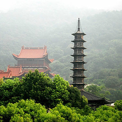 A scenic view of Wenzhou Guoansi Ta