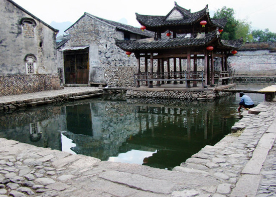 A scenic view of Wenzhou Nanxijiang Zongci Jianzhuqun