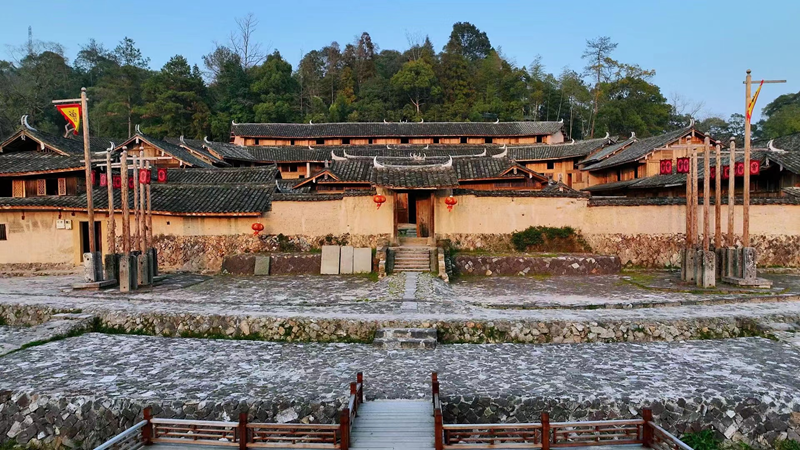 A scenic view of Wenzhou Taishun Tulou