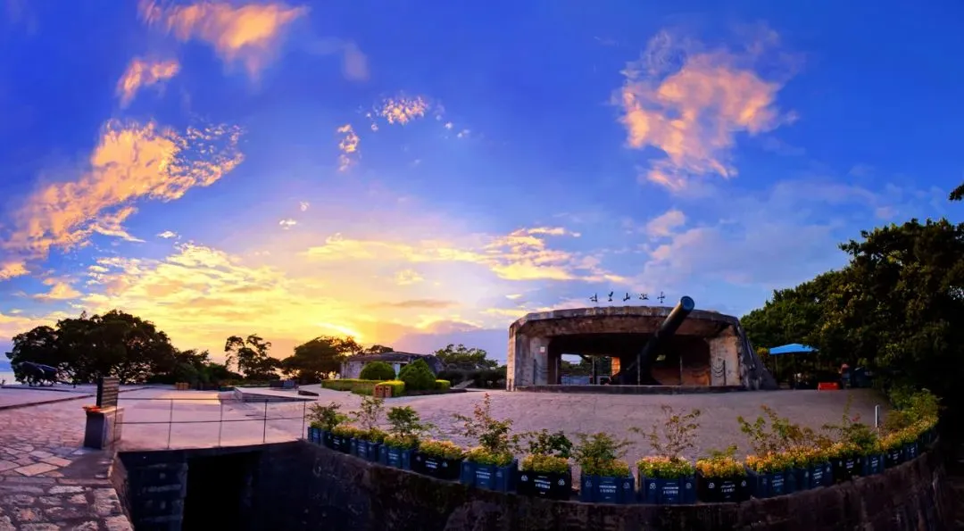 A scenic view of Xiamen Hulishan Paotai