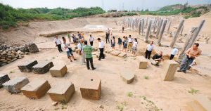 A scenic view of Xian Zhongwei Bridge Site