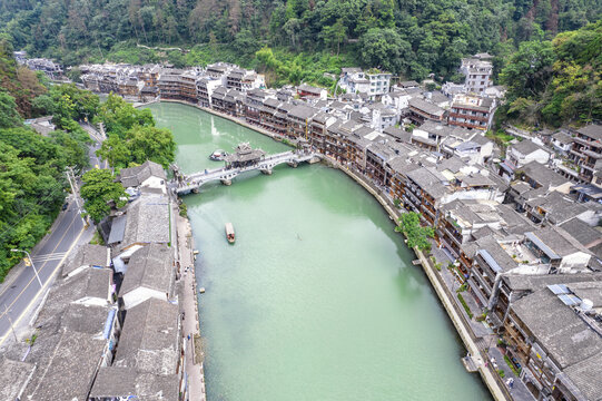 A scenic view of Xiangxi Fenghuang Guchengbao