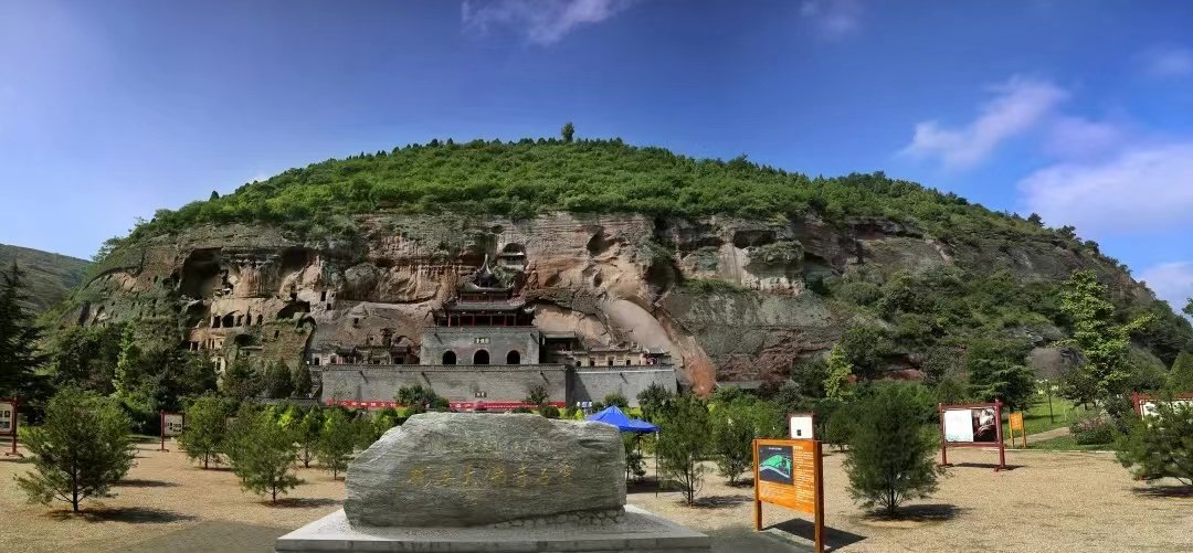 A scenic view of Xianyang Dafo Temple Grottoes Binxian