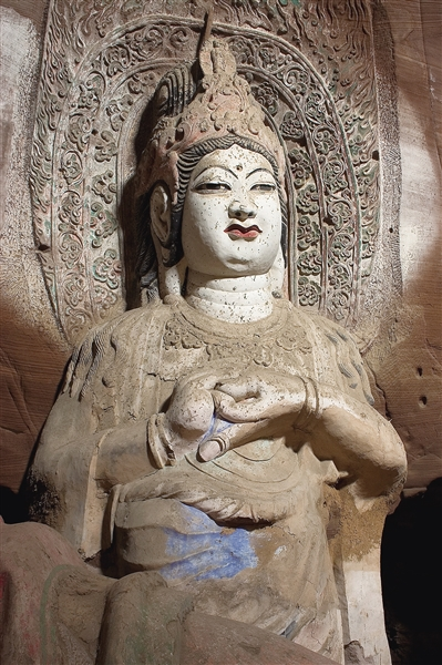 A scenic view of Xianyang Dafo Temple Grottoes Binxian