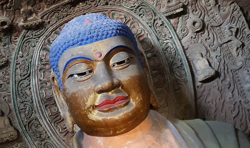 A scenic view of Xianyang Dafo Temple Grottoes Binxian