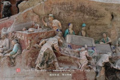 A scenic view of Xianyang Dafo Temple Grottoes Binxian