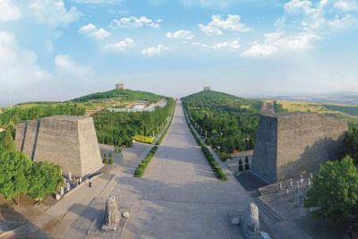 A scenic view of Xianyang Han Yunling Mausoleum