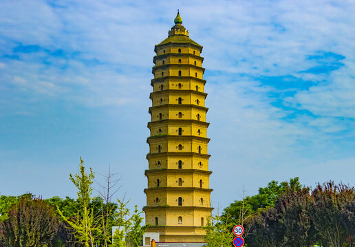 A scenic view of Xianyang Jingyang Chongwen Pagoda