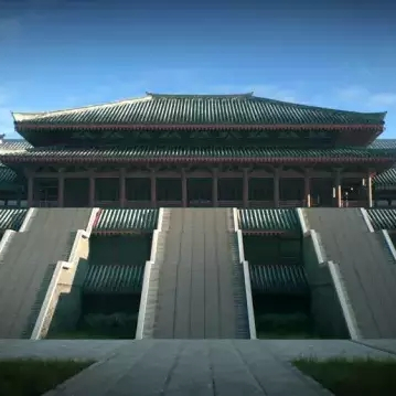 A scenic view of Xianyang Qin Xianyang City Site
