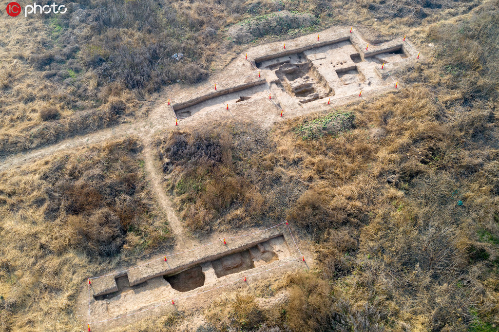 A scenic view of Xianyang Qin Xianyang City Site