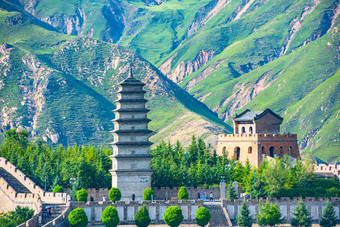 A scenic view of Xinzhou Great Wall Yanmenguan