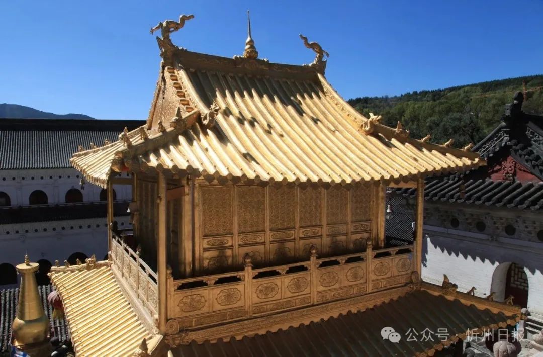A scenic view of Xinzhou Wutaishan Ancient Buildings