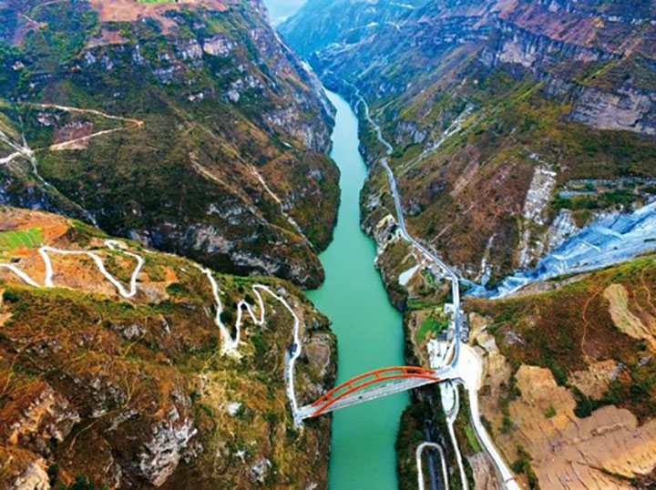 A scenic view of Yaan Qingdai Qingxi Gucheng Yizhi